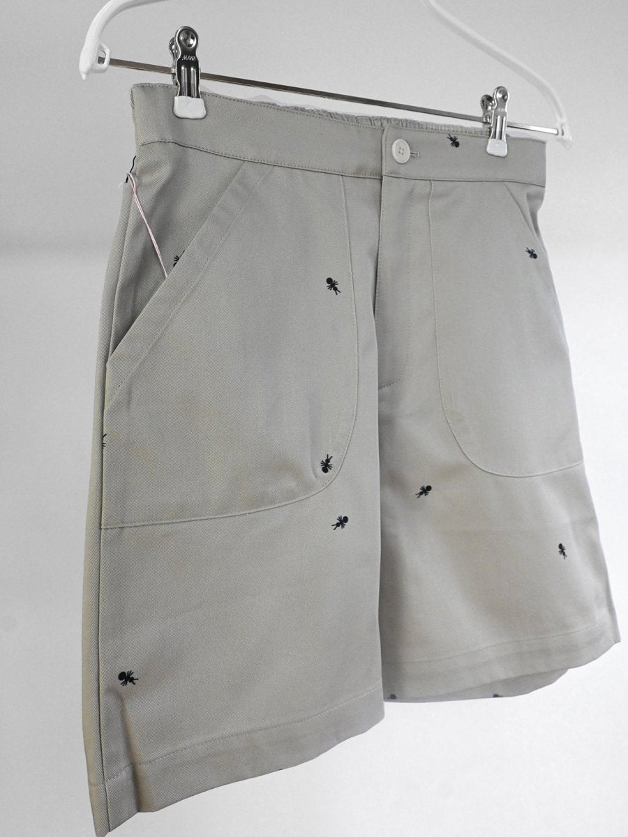 "Ants on your Pants" Work/Play Shorts -  Pearl Grey. Design by HO HOS HOLE IN THE WALL