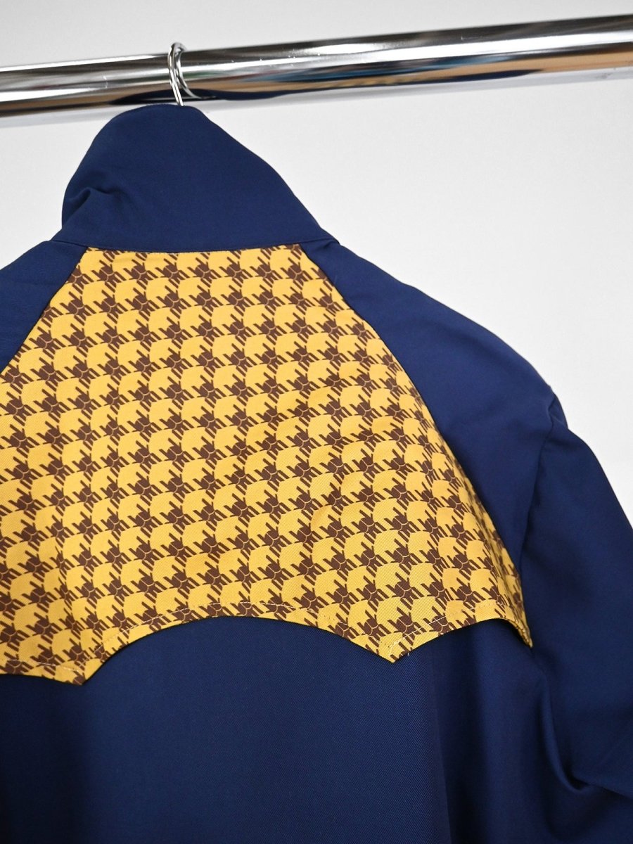 "Beetletooth" print Jacket (SAMPLE/ONE-OFF) - Navy/Honey. Design by HO HOS HOLE IN THE WALL