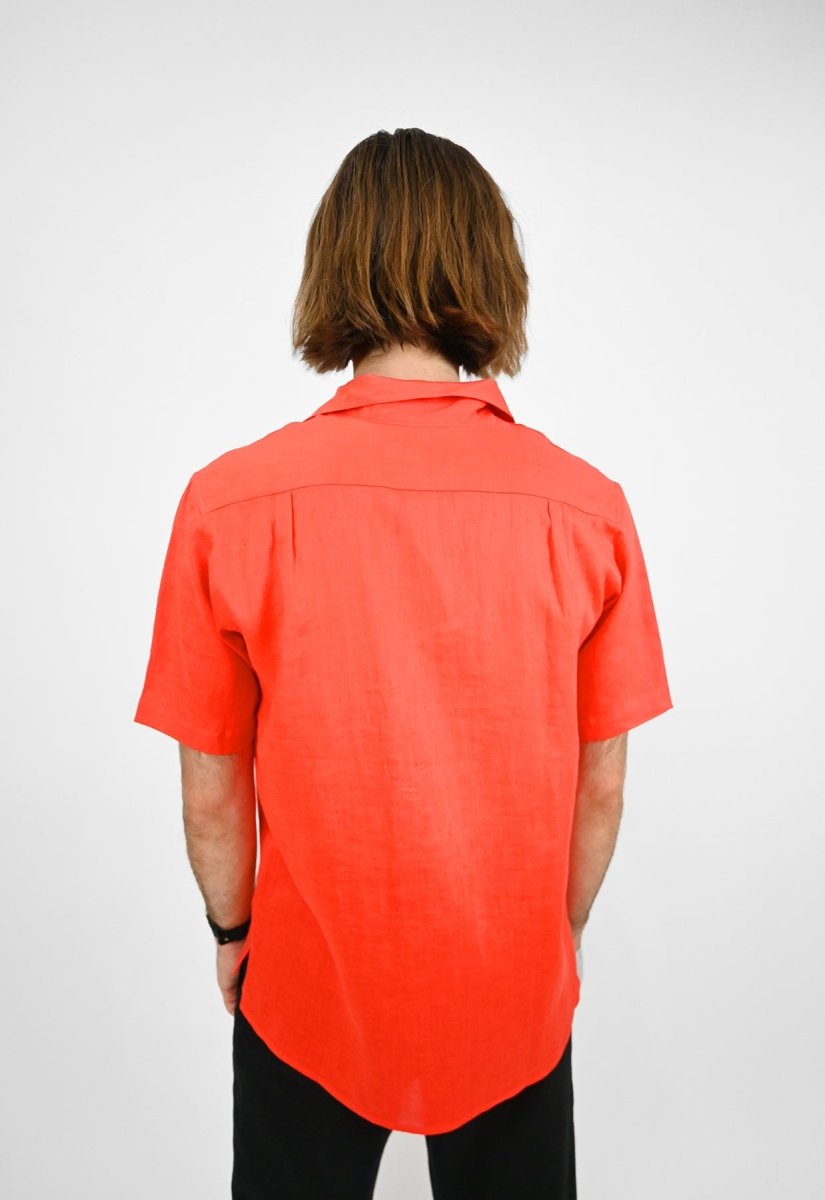 "Tutti Frutti" Linen Shirt - Tomato